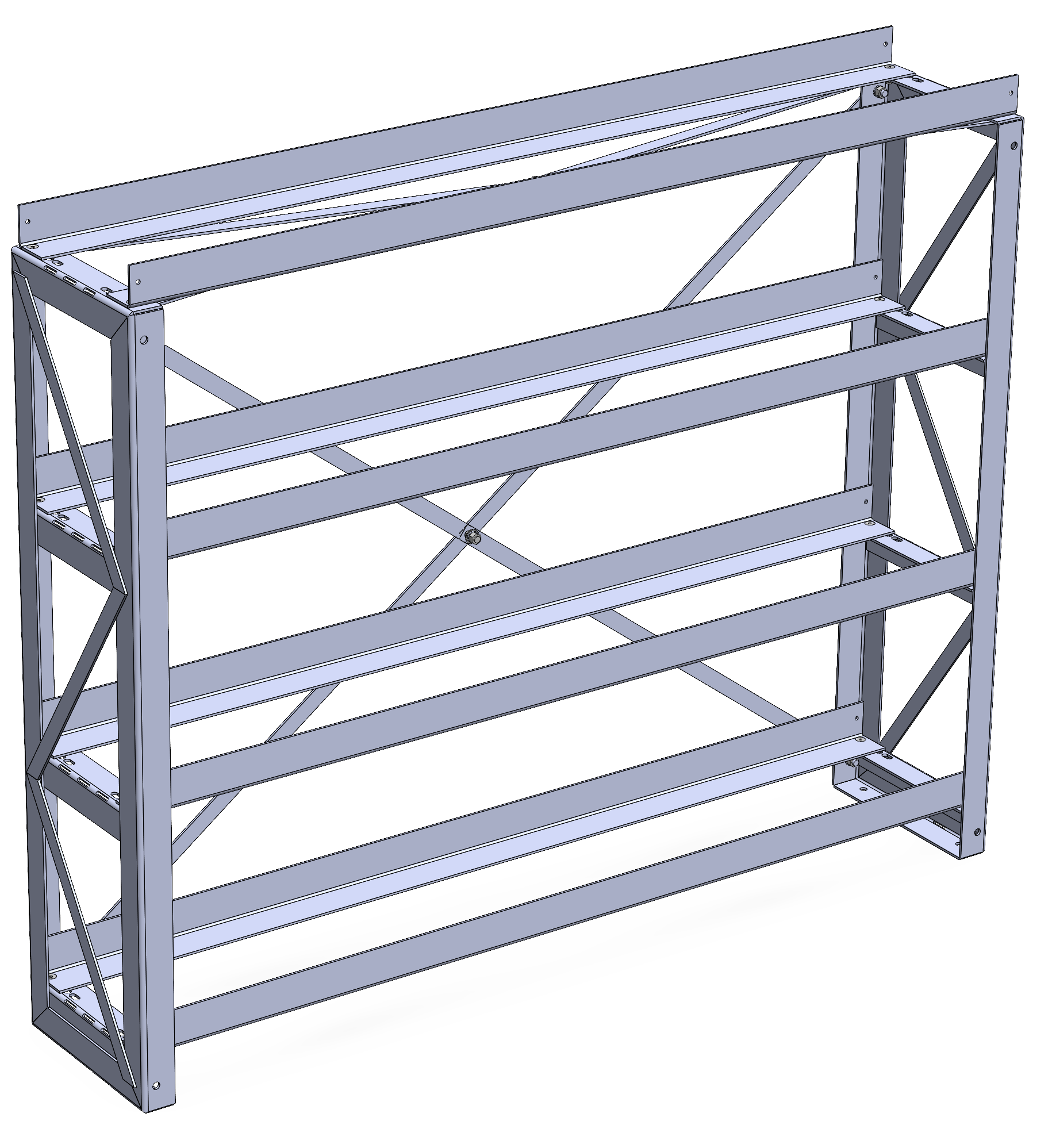 Custom industrial battery shelving system